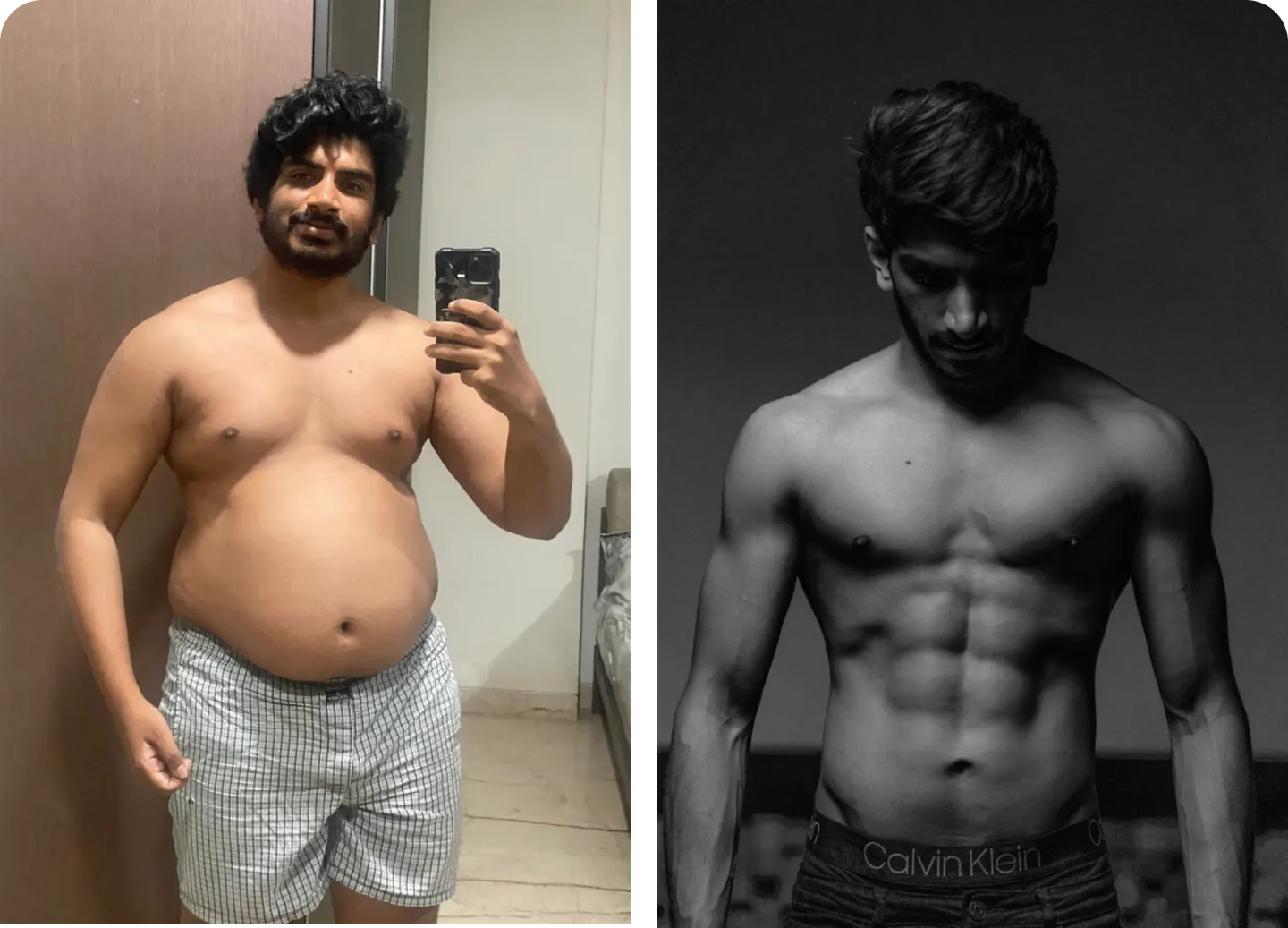 Kaushik — before and after working with Vatsav